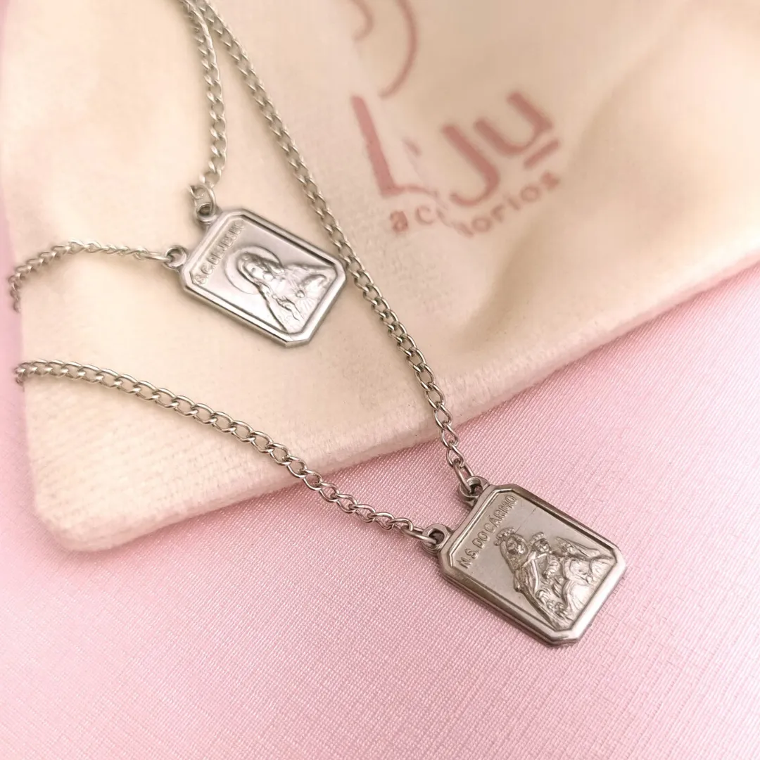 Escapulario Inox Nossa Senhora do Carmo