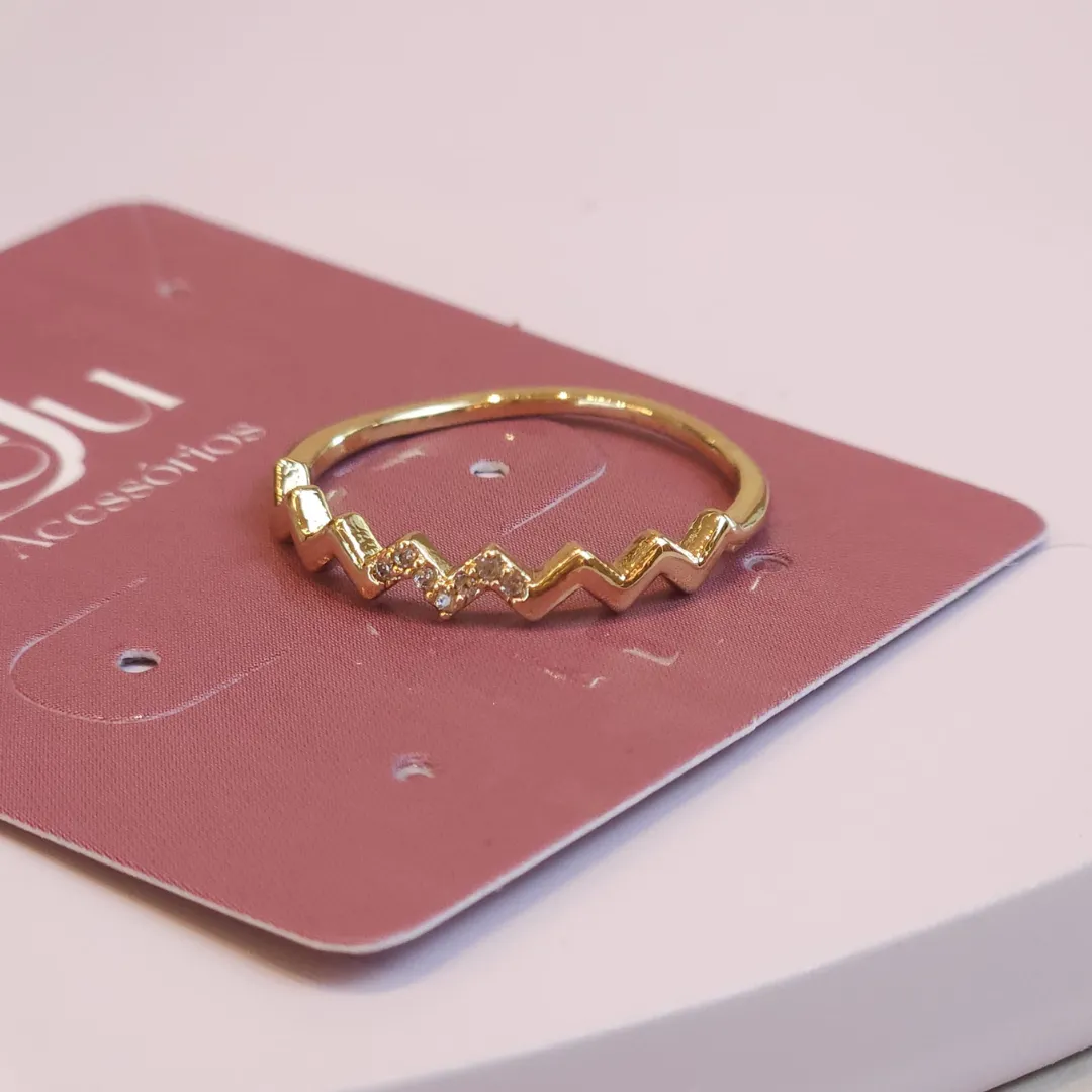 Anel Coração Zircônia Cravejado