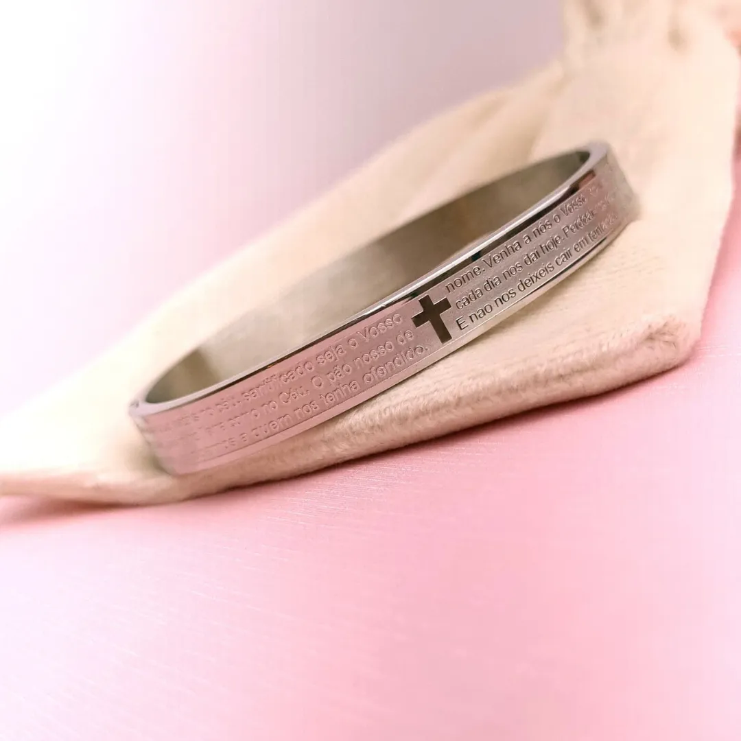 Bracelete Inox Pai Nosso