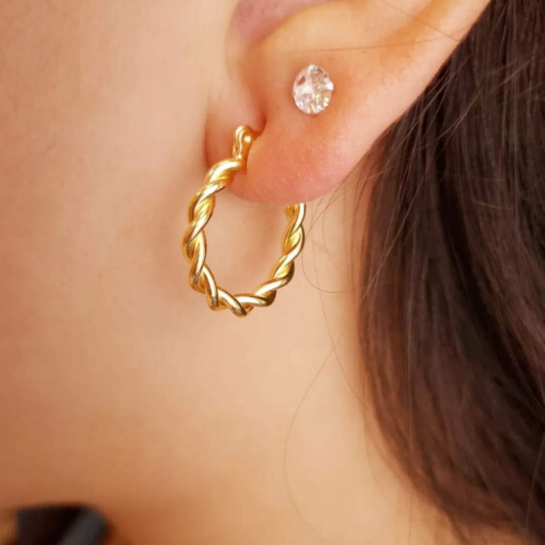 Argola Trançada Media