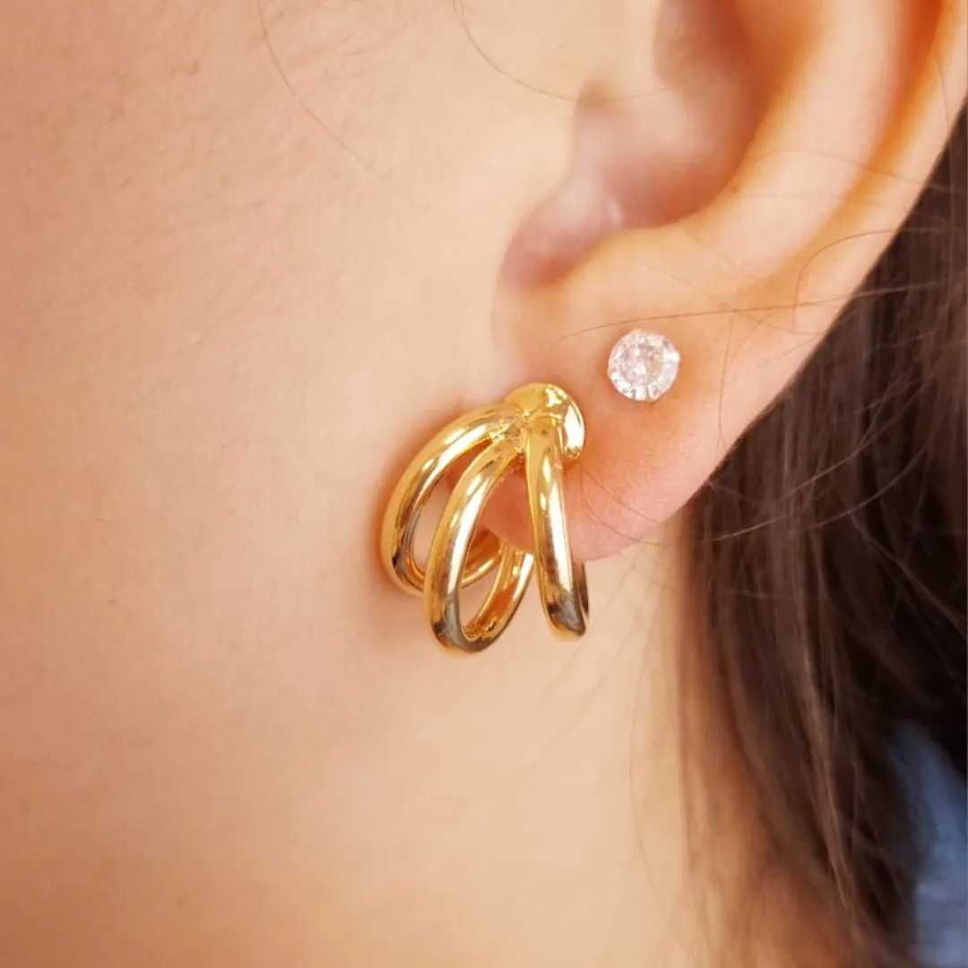 Brinco Argola Tripla