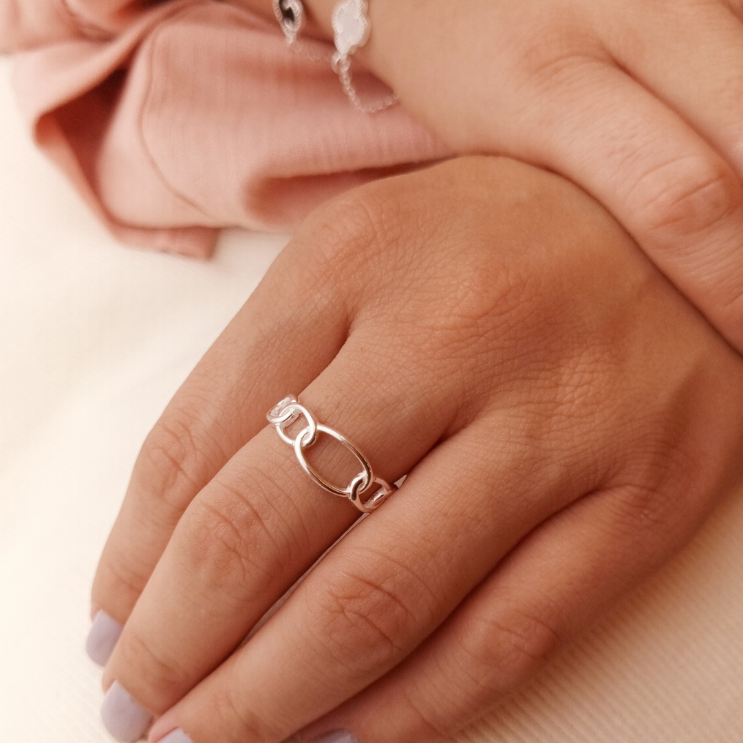 Anel Prata Corrente