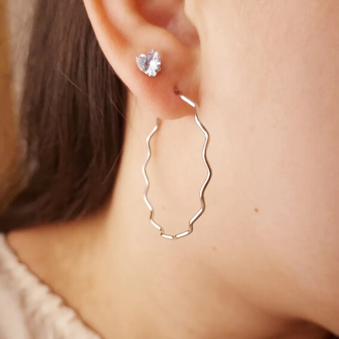 Brinco Argola Ondulada