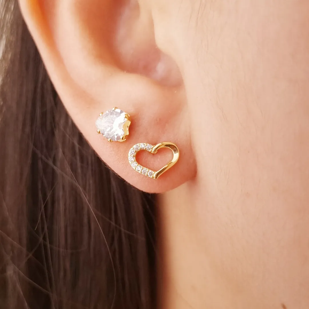 Brinco Coração Lado