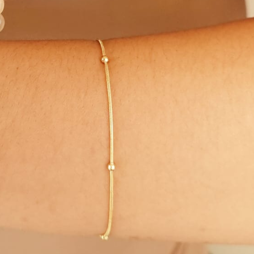 Pulseira Rabo de Rato Bolinhas Infantil