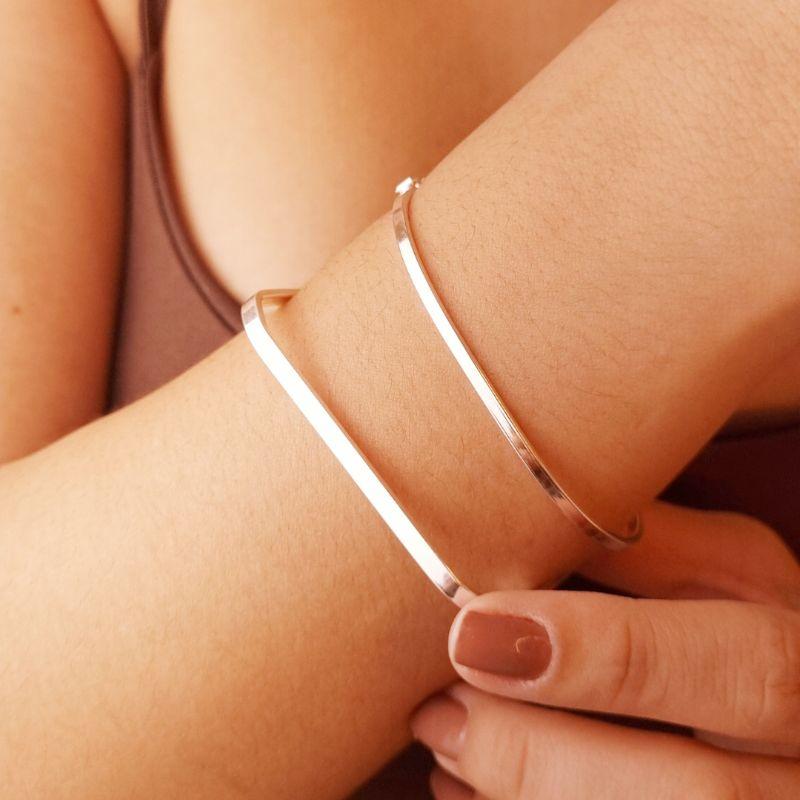 Bracelete Prata 925 Liso Fino