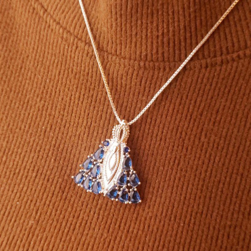 Colar Banho de Prata Nossa Senhora