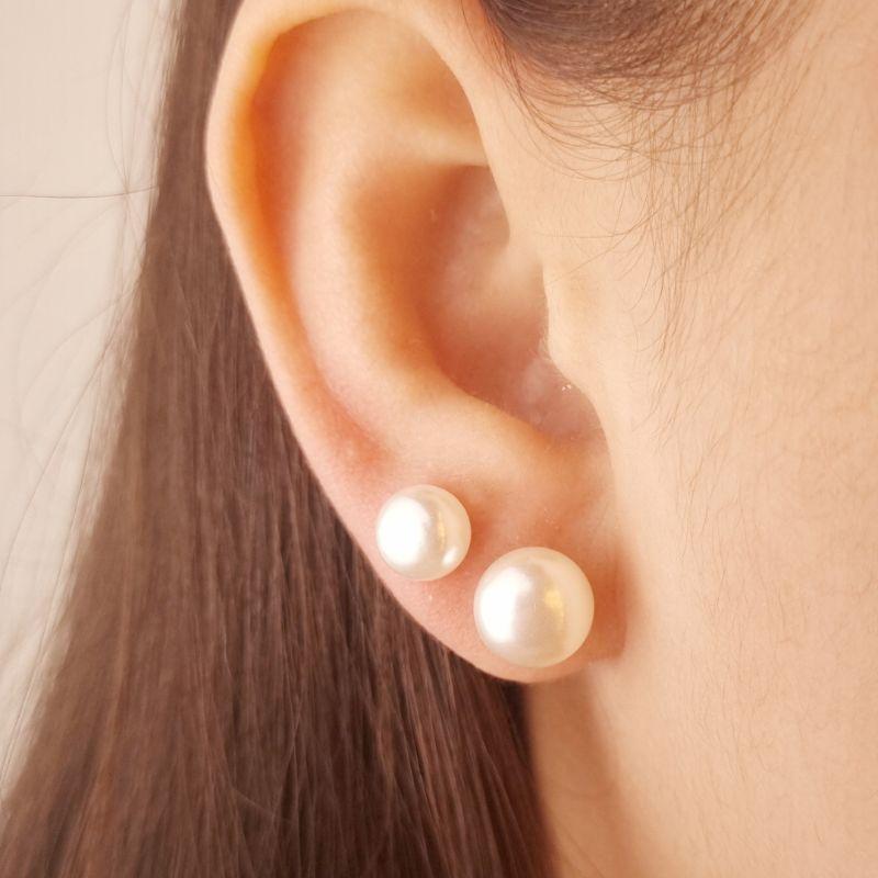 Duo Pérola Banhado a Prata