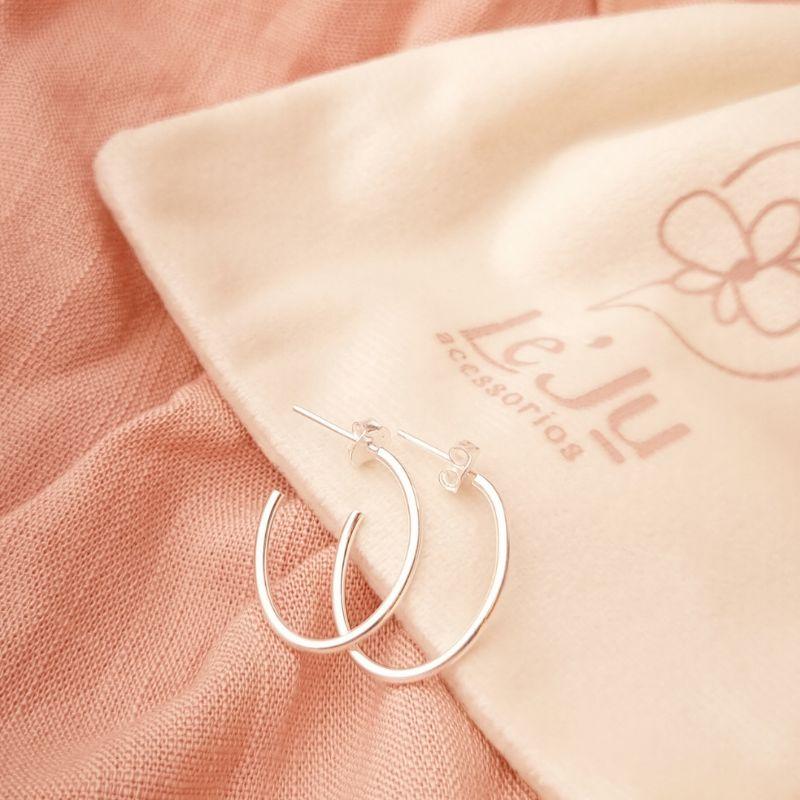 Argola Prata 925 Oval