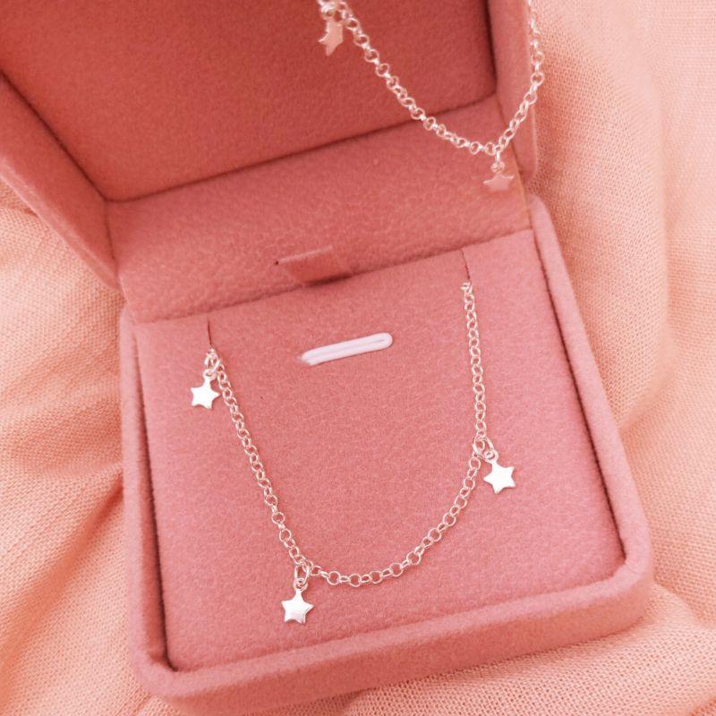 Choker Prata 925 Estrelinhas