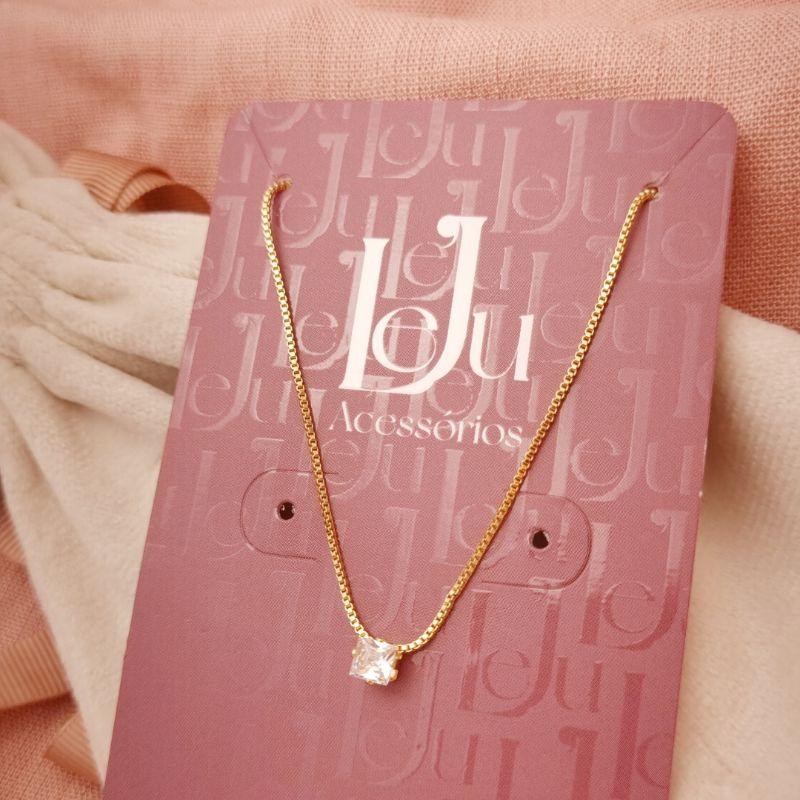 Colar Ponto de Luz Quadrado