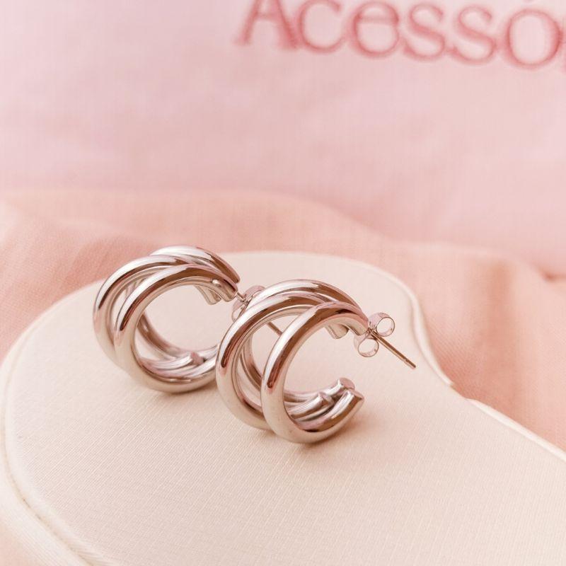 Argola Inox Três Fios