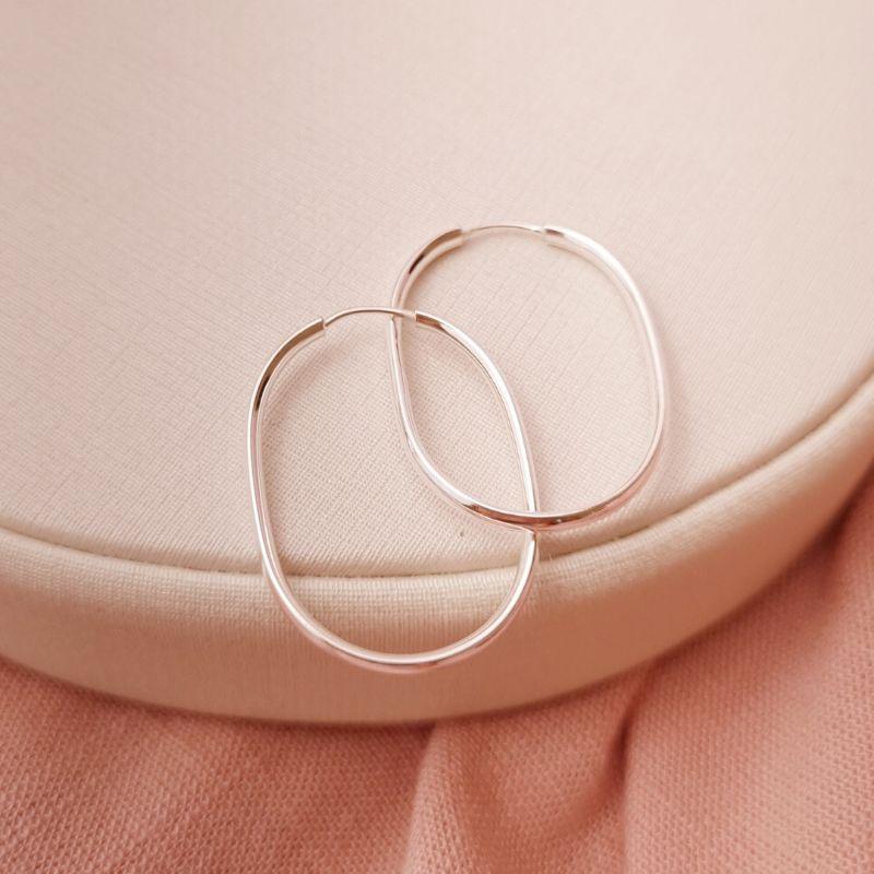 Argola Prata 925 Oval