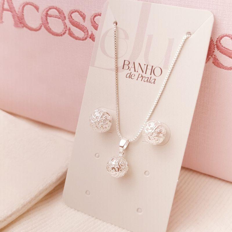 Conjunto Coleção Natal em Banho de Prata