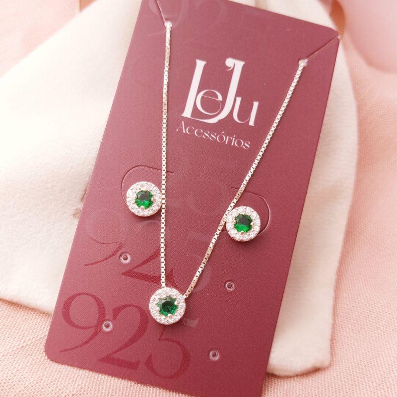 Conjunto Prata 925 Color em Zircônia