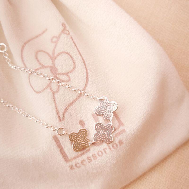 Pulseira Trio de VanCleef Banhado a Prata